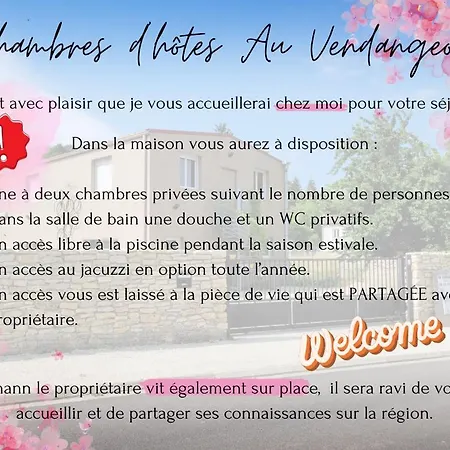 Au Vendangeoir D'hotes * Couvignon